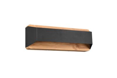 Trio Wand lampArino 35cm zwart met houtbruin - 224819132