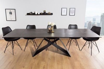 Uitschuifbare eettafel PROMETHEUS 180-220-260cm lava keramiek gemaakt in Italie - 38557