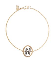 Annoushka bracelet en or 18ct à initial N en diamants