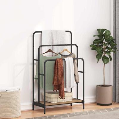 Kledingrek met plank artisanaal eikenkleurig 60 x 30 x 100.5 cm