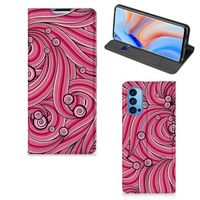 OPPO Reno4 Pro 5G Bookcase Swirl Pink - thumbnail