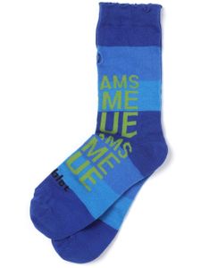 Doublet chaussettes à slogan imprimé - Bleu