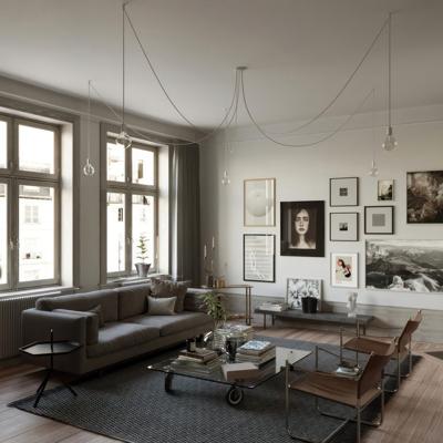 Hanglamp 5 losse fitting Spider E27 set