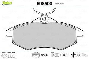 Brake Pads Psa 598500