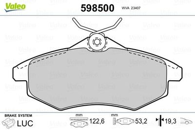 Brake Pads Psa 598500