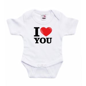 I love you rompertje wit babies 92 (18-24 maanden)  -