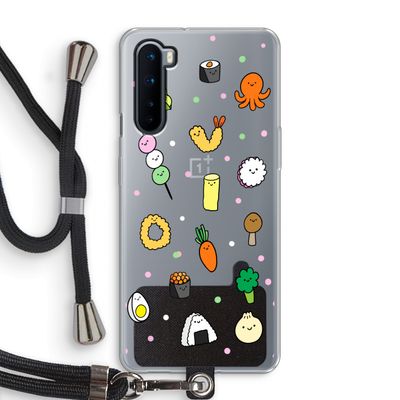 Happy bento friends: OnePlus Nord Transparant Hoesje met koord