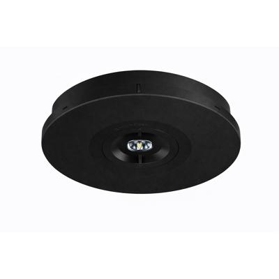 LED Noodverlichting - Pragmi Ponto XL - Opbouw - 3 Watt - 270 Lumen - Helder/Koud Wit 6500K - Zelfdiagnose 1 uur - IP65 - Zwart - Kunststof