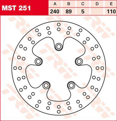 TRW Remschijf, remschijven voor de moto, MST251