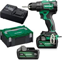 Hikoki ds18dewfz accu boor-schroefmachine | 18 v | 70 nm | 2 x 5,0 ah accu + lader | hsc ii koffer ds18dewfz