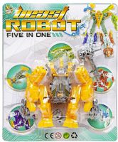LG Imports speelfiguur Beast Robot jongens 12 cm geel - thumbnail