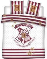 Harry Potter Dekbedovertrek - Hogwarts 240 X 220 Cm wit/rood katoen