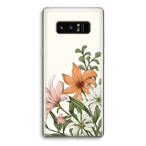 Floral bouquet: Samsung Galaxy Note 8 Transparant Hoesje