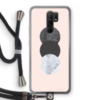 Marmeren cirkels: Xiaomi Redmi 9 Transparant Hoesje met koord