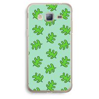 Groene blaadjes: Samsung Galaxy J3 (2016) Transparant Hoesje