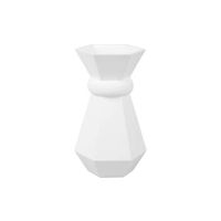 present time - Vase Geo Queen polyresin white