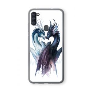 Yin Yang Dragons: Samsung Galaxy A11 Transparant Hoesje