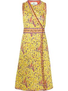 ETRO robe mi-longue matelassée à motif cachemire - Jaune