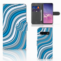 Samsung Galaxy S10 Telefoon Hoesje Waves Blue