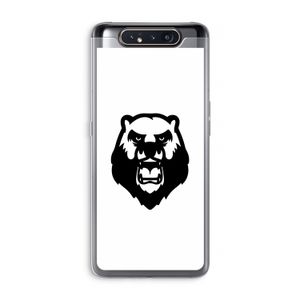 Angry Bear (white): Samsung Galaxy A80 Transparant Hoesje