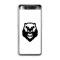 Angry Bear (white): Samsung Galaxy A80 Transparant Hoesje
