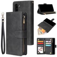 Voor Galaxy Note 10 multifunctionele retro Frosted horizontale Flip lederen draagtas met kaartsleuf & houder & rits portemonnee & foto frame & Lanyard