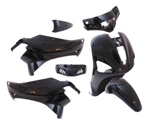 Edge Plaatset 7-delig voor piaggio liberty vanaf bouwjaar 2004 tot 2009 - metallic zwart