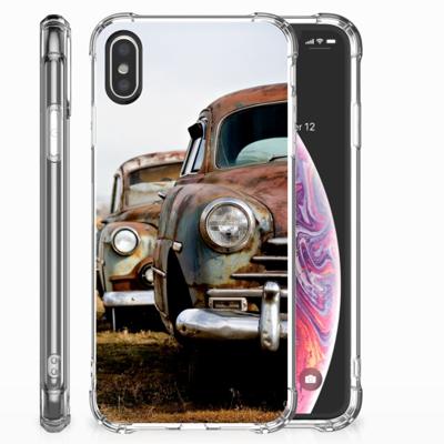 Apple iPhone X | Xs Anti-shock Hoesje met foto Vintage Auto Apple iPhone X | Xs Anti-shock Hoesje met foto Vintage Auto