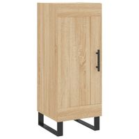 vidaXL Dressoir 34,5x34x90 cm bewerkt hout sonoma eiken