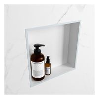 Wandnis Solid Surface Easy | In- en opbouw | 30x30x8 cm | 1 vak | Clay/Talc