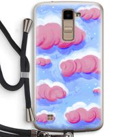 Roze wolken met vogels: LG K10 (2016) Transparant Hoesje met koord