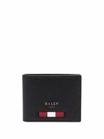 Bally portefeuille pliant Bevye en cuir - Noir