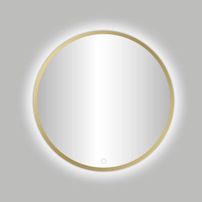 Best Design Badkamerspiegel Venetië Nancy LED Verlichting 80x80 cm Rond Mat Goud