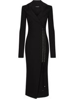 Dolce & Gabbana robe mi-longue à détail de laçage - Noir