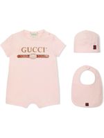 Gucci Kids trousseau de naissance à logo imprimé - Rose - thumbnail