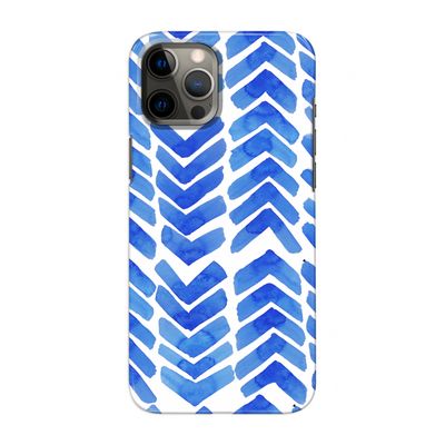Blauwe pijlen: Volledig geprint iPhone 12 Pro Max Hoesje