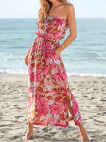 Strapless Floral Vacation Loose Dress - thumbnail