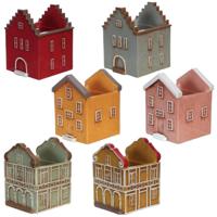 Gekleurd huisje Curacao 8,6x8x10,5cm
