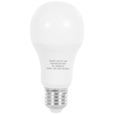 Omnilux 88000010 LED-lamp Energielabel F (A - G) E27 Ballon 9 W Warmwit tot koudwit (Ø x h) 60 mm x 120 mm Dimbaar 1 stuk(s)