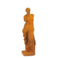 A RUSTY CAST IRON FIGURINE OF VENUS