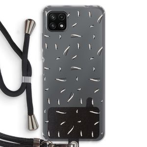 Hipster stripes: Samsung Galaxy A22 5G Transparant Hoesje met koord