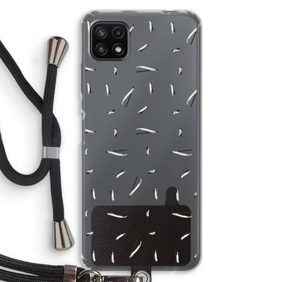 Hipster stripes: Samsung Galaxy A22 5G Transparant Hoesje met koord