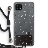 Hipster stripes: Samsung Galaxy A22 5G Transparant Hoesje met koord