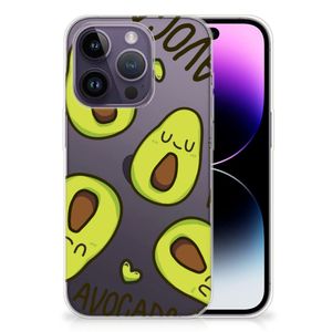 Apple iPhone 14 Pro Telefoonhoesje met Naam Avocado Singing