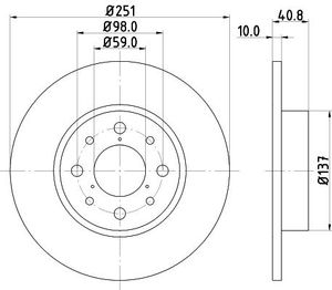 Remschijf Gecoat 55023PRO 8DD355116441