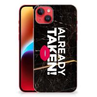 iPhone 14 Plus | Siliconen hoesje | met naam Already Taken Black