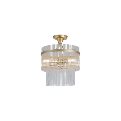 Searchlight PlafondlampLara goud met helder glas - 11300-3GO
