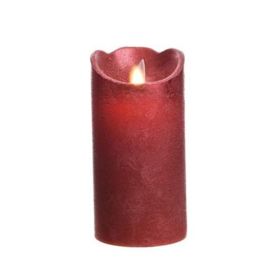 Lumineo Led Kaars Dans Vlam 15 Cm Rood