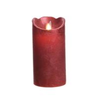 Lumineo Led Kaars Dans Vlam 15 Cm Rood