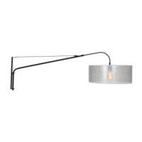 Steinhauer Wand LeeslampGramineus zwart met sizoflor lampenkap - 9322ZW
